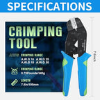 6PCS Crimping Tool Set - Ratchet Wire Crimper Tool for Heat Shrink,Insulated Nylon,Non-Insulated,Open Barrel Terminals,Ferrule Wire End,Solar Connectors - color: Wire Crimper Set