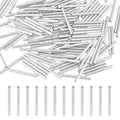PH PandaHall About 200pcs 30mm Long Stainless Steel Tube Beads Straight Tube Charms Metal Smooth Finding Beads for Jewelry Crafts Making Findings, 2.7mm Hole Stainless Steel Color - size: 30mm long