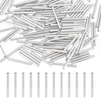 PH PandaHall About 200pcs 30mm Long Stainless Steel Tube Beads Straight Tube Charms Metal Smooth Finding Beads for Jewelry Crafts Making Findings, 2.7mm Hole Stainless Steel Color - size: 30mm long