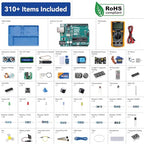 SunFounder Inventor Lab Starter Kit with Original Arduino Uno R3 REV3 Multimeter 34 Projects 40+Video Courses RAB Breadboard Holder Battery, RoHS Compliant, for Beginners & Engineers