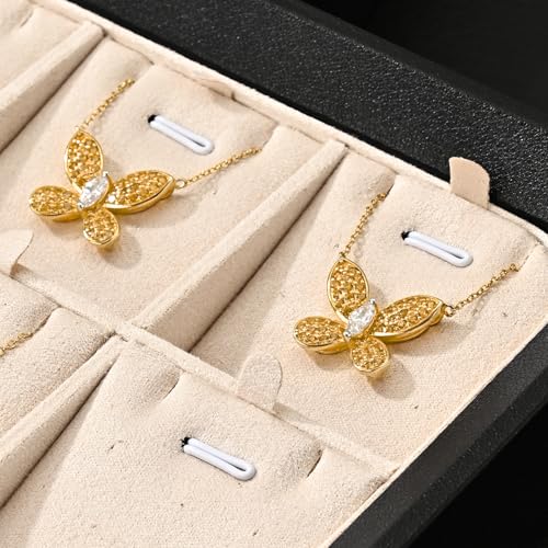 Oirlv Jewelry Display Tray for Vendors Velvet Jewelry Tray with Compartments for Rings and Necklaces(Green) - color: Green P21701