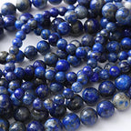 Round Loose Beads Natural Gem Beads Crystal Energy Stone Beads for Jewelry Making 15" (Lapis Stone Beads, 6MM) - color: Lapis stone beads, size: 6mm
