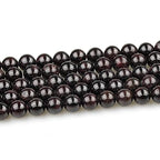 MJDCB Natural Stone Beads Garnet Round Loose Beads for Jewelry Making DIY Bracelet Necklace (6mm) - color: Garnet, size: 6mm