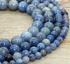 Zenkeeper 108 Pcs Blue Aventurine Beads for Jewelry Making 8 MM Blue Aventurine Gemstones Loose Beads - color: Blue Aventurine, size: 8MM, 108pcs
