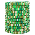 12pcs Friendship Bracelets Beaded Bracelets Heishi Bracelet Cute Bracelets Stack Vinyl Clay Disc Bead Surfer Stretch Summer Beach Bracelets For Women Preppy Bracelets - color: B-color 8