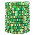 12pcs Friendship Bracelets Beaded Bracelets Heishi Bracelet Cute Bracelets Stack Vinyl Clay Disc Bead Surfer Stretch Summer Beach Bracelets For Women Preppy Bracelets - color: B-color 8