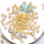 DAHI 1000PCS Letter Beads Glow in The Dark Alphabet Beads, Acrylic Round Letter Bead (A-Z) for DIY Bracelet, Necklace, Jewelry Making Supplies (Glow Gold) - color: glow gold
