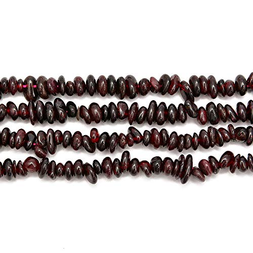 3-5mm Natural Red Garnet Gemstone Chips Loose Beads Semi Precious for Jewelry Making DIY Handmade Craft Supplies 1 Strand per Bag Approxi 32" - color: Red Garnet