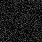 Miyuki Delica Seed Beads Bundle: Size 11/0, Matte Gray Black Collection - DB301, DB307, DB310-3 Tubes of 2" ea