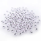 200+ Pieces 4x7mm Single L Letter Beads for Jewelry Making, White Round Acrylic Bulk Alphabet (Black on White) - size: Single Letter L 200+ Pcs