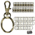 Keychain, 68PCS Swivel Snap Hooks with Key Rings, Metal Lobster Claw Clasp,34PCS Keychains Clips Hooks and 34PCS Key Chain Rings,Keychain Rings for DIY Crafts,Jewelry Making (Bronze) - color: bronze