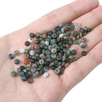 BEADIA Natural Indian Agate Disk Stone Beads 4x2mm 160pcs Rondelle Loose Semi Gemstone Beads for Jewelry Making Design - color: Indian Agate