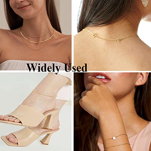 Necklace Extender 925 Sterling Silver Hypoallergenic Chain Extender with Jewelry Clasps, Necklace Bracelet Anklet Extension for Women