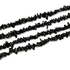 PLTbeads 5-8mm Natral Healing Gemstone Waist Bracelets Necklace Kit Irregular Stone DIY Crafts Design Jewelry Making 1 Strand per Bag Approxi 34 inch (Black Tourmaline Chips) - color: Black Tourmaline Chips