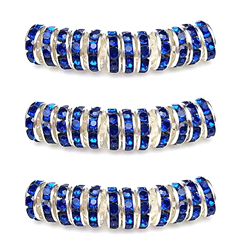 MJDCB Rondelle Spacer Beads Round Crystal Czech Rhinestone for Bracelets Necklaces Jewelry Making Accessories (Sapphire Blue,4mm/100pcs) - color: Sapphire Blue, size: 4mm/100pcs
