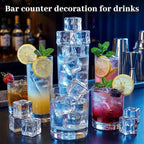 DomeStar Fake Ice Cubes, 20 PCS 1inch Acrylic Fake Ice Vase Fillers Centerpiece Photography Accessories Food Props Table Scatter Decoration