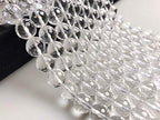 JM Design Clear Quartz Crystal Faceted Round Loose Gemstone Beads Size 4mm 15.5" Strand for Jewelry Making - size: 4mm