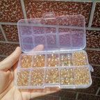 Gocelyn 476PCS Round Crystal Glass Beads for Jewelry Making(Champagne Golden), Glass Spacer Loose Beads for Crafts Bracelets Necklaces Charms Pendants 4/6/8/10/12mm - color: Round Glass Beads: Champagne Golden