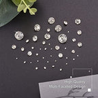 Fashewelry 2600pcs 7 Size Glass Pointed Back Rhinestone with Golden Back 1mm/2mm/3mm/4mm/5mm/6mm/8mm Crystal Faceted Diamond Loose Stone Clear Round Rhinestone Cabochons for Nail Art Replacing Jewelry - color: Clear, Golden Back, size: 1mm/2mm/3mm/4mm/5mm