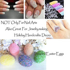 Pandahall 50g Translucence DIY 3D Caviar Nail Art Decoration Mini Micro Glass Beads for Nail Care No Hole Crystal 0.6-0.8mm X-MRMJ-R038-B02