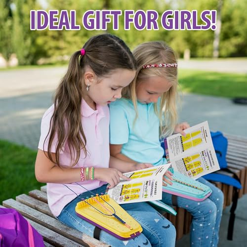 Chilpals Friendship Bracelet Making Kit for Girls 8-12, DIY String Bracelet Maker & Jewelry Craft Kits - Innovative Leg-Strap Design, Birthday Gifts Ideas for Kids Ages 7 8 9 10 Year Old (Yellow) - color: Yellow