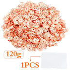 120 Gram Rose Golden Flower End Caps Cone Bead Caps Mixed Styles Spacer Beads Accessories with a Box for DIY Bracelet Necklace Crafts Jewelry Making - color: Rose Golden