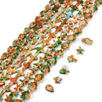 6 Strand Turquoise Spacer Beads Starfish Turtle Cross Leaf Butterfly Painted Beads Summer Ocean Loose Beads Crafts 8 Colors 13-17mm for DIY Bracelet Necklace Earring Jewelry Making - color: Mixed Color-A