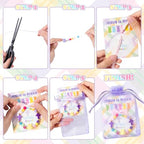 BeYumi Bunny Bracelet Craft Kit - 24Pcs Pack Christian Bunny and Cross Beads Bracelets with Jesus is Risen Gift Cards DIY Religious Faith Peeps Craft Kit Party School Classroom Fun Activities Kids - style: Easter Bunny