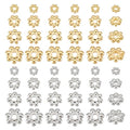 UNICRAFTALE 80pcs 3/4/5/6/8mm Stainless Steel Spacer Beads Metal Flower Shape Spacer Caps Half Round Bead Caps for Bracelet Jewelry Making - size: 3-6mm