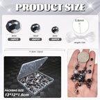 TOAOB 1000pcs Briolette Crystals Glass Beads 4mm 6mm 8mm Rondelle Faceted Spacer Beads Black Loose Beads for Bracelets Necklace Earrings Jewelry Making - color: Black