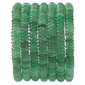 Natural Green Aventurine Disk Stone Spacer Beads 6x2mm 38cm/str Flat Rondelle Loose Semi Gemstone Caps for Making Bracelets Necklace - color: Green Aventurine