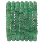 Natural Green Aventurine Disk Stone Spacer Beads 6x2mm 38cm/str Flat Rondelle Loose Semi Gemstone Caps for Making Bracelets Necklace - color: Green Aventurine