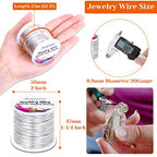 anezus 20 Gauge Jewelry Wire, 28 Yards Craft Wire Tarnish Resistant Copper Beading Wire for Jewelry Making Supplies and Crafting(Silver) - color: Silver