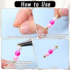 80 PCS Crimp Beads for Jewelry Making, Gold Silver Spacer Bead Stoppers Brass Metal Round Crimp Charms Ball Column Stopper Crimps Charms for Bracelet Necklace Ends Accessories