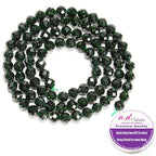AD Beads Natural Gemstone Diamond-Cut Micro-Faceted Round Tiny 4mm Small Round for DIY Necklace Jewelry Making Beads (Green Sand) - color: Green Sand