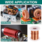MECCANIXITY 20 AWG Magnet Wire, 20 Gauge Enameled Copper Wire, 8 oz Magnetic Coil Wire for Transformer, Motor, Electric, 155C(311F) - size: 20AWG