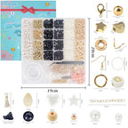 TOIPINIO Bracelet Making Kit Jewelry Making Supplies Kit Natural Stone Beads for Irregular Natural Stone with for DIY Craft-1736 PCS Friendship Bracelet/Necklace/Earrings for Adults (Blue Sandstone) - color: Blue Sandstone