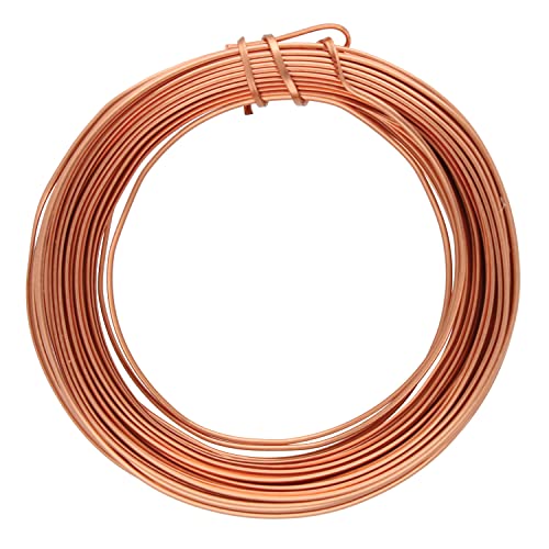 The Beadsmith Half-Round Craft Wire – Soft Temper Jewelry Wire, Copper Color, 18 Gauge, 7 Yards - color: Copper, size: 18 Gauge