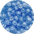100pcs Crackle Glass Beads 8mm Round Crystal Glass Spacer Crafts Beads for Jewelry Making Necklace Bracelet Earrings DIY Crafts(Azure) - color: Azure, size: 8mm