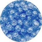 100pcs Crackle Glass Beads 8mm Round Crystal Glass Spacer Crafts Beads for Jewelry Making Necklace Bracelet Earrings DIY Crafts(Azure) - color: Azure, size: 8mm