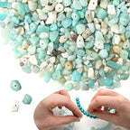XIANNVXI Amazonite Beads, Natural Chip Stone Beads 400Pcs Crystal Bead 5-8mm Irregular Healing Crystal Loose Rocks for DIY Jewelry Making - color: A-Amazonite Stone