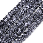 Songxi 5x8mm Natural Black and White Peacock Stone Rondelle Beads, 75PCS Spacer Round Loose Abacus Beads for Jewelry Making, Gemstone for Bracelet Necklace Earrings, Arts and Crafts - color: Black And White Peacock Stone