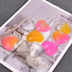 2 Pcs Heart Silicone Mold, Mixed Size Heart-Shaped Casting Jewelry Mold for Making Earrings & Jewelry Making Crafting Projects - color: mix-heart