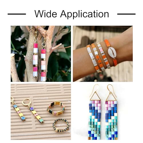 Pandahall 260Pcs Opaque Tila Beads - 2-Hole Square Craft Beads, 5mm, for Jewelry Making - color: Mix 13 Colors - 260pcs