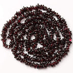 Genuine Garnet Chips Gemstone Beads 3-5mm Irregular Shaped Crystal Chip Stone Loose Bead for Jewelry Making 1 Strand 32" - color: Garnet
