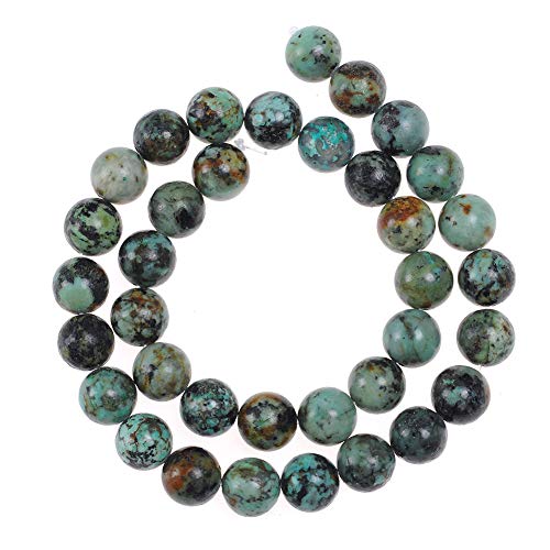 Natural Stone Beads 3mm African Turquoise Stone Round Loose Beads Crystal Energy Stone Healing Power for Jewelry Making DIY,1 Strand 15" - color: African Turquoise, size: 3MM