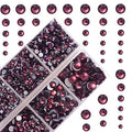 4000Pcs Mixed Size Hot Fix Round Crystals Gems Glass Stones Hotfix Flat Back Rhinestones (Amethyst) - color: Amethyst, size: 4000 Count (Pack of 1)