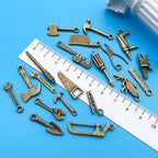 Youdiyla 80pcs Alloy Ancient Cyan Father's Day Series New Tool Set Pendant Jewelry Making DIY Keychain Earrings Pendant Various Design Charms for Jewelry Making Bracelets Necklace (SN901) - color: SN901