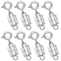 S925 Sterling Silver Magnetic Necklace Clasps and Closures, Magnetic Clasps for Necklaces,Magnetic Clasp Converter for Jewelry Making Supplies (8silvery) - color: 8silvery