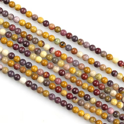 MJDCB 225pcs Natural Small Stone Beads 3mm Moonkaite Jasper Round Smooth Loose Gemstone Bead for Jewelry Making Bracelets Earrings Necklaces Accessories - color: Moonkaite Jasper